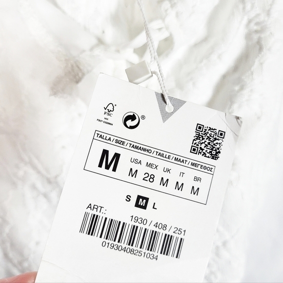 ZARA tulle lace crop top bridal bride bachelorette - Picture 7 of 8